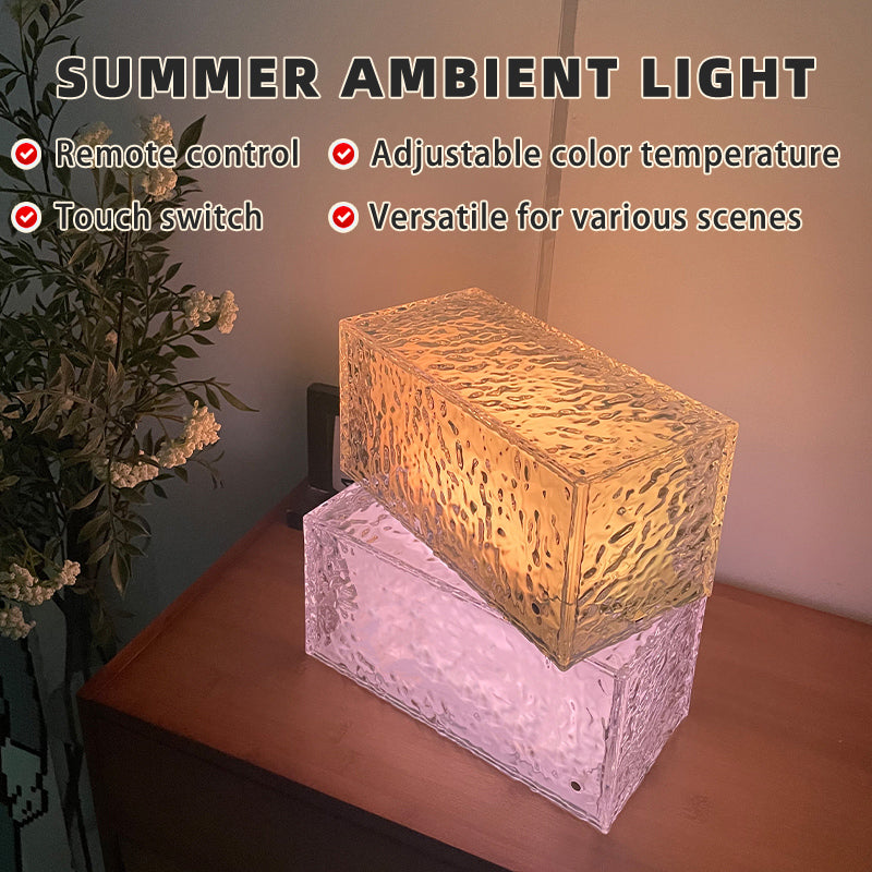 Rotating Water Wave Lamp Projector,Ocean Wave Light Projector,Crystal Night Light Lamp Touch Control,16 Colors RGB Lights for Gaming Room,Kids Room,Party,Bars …