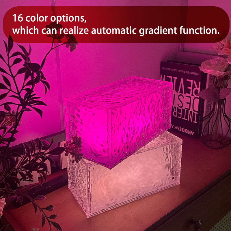 Rotating Water Wave Lamp Projector,Ocean Wave Light Projector,Crystal Night Light Lamp Touch Control,16 Colors RGB Lights for Gaming Room,Kids Room,Party,Bars …