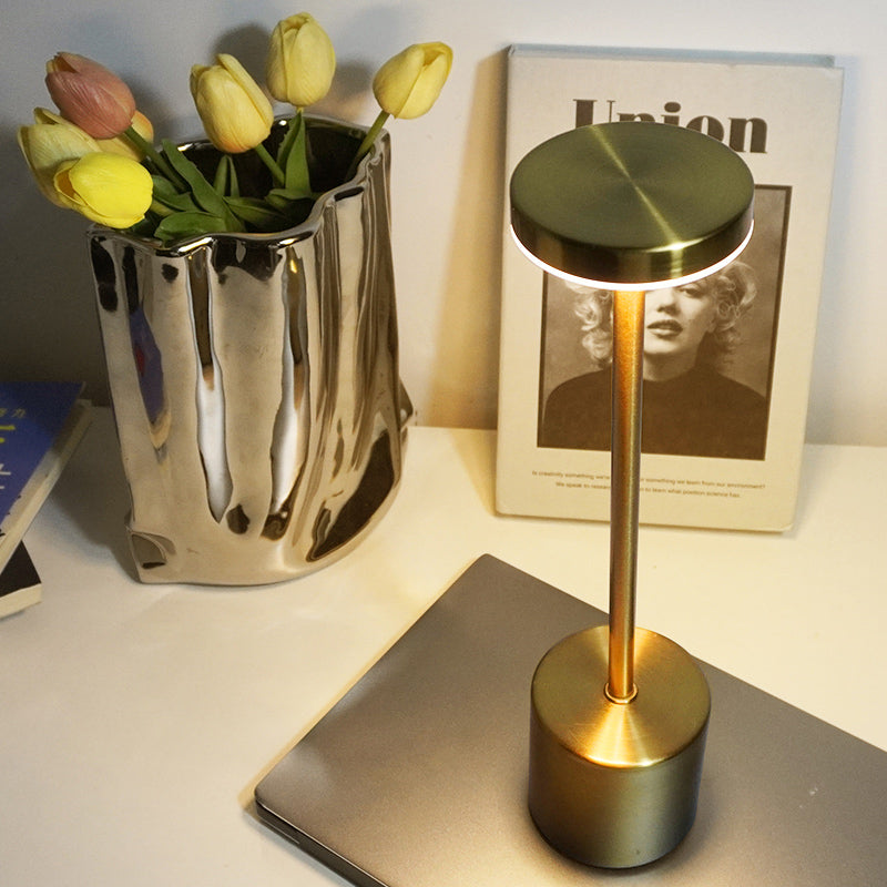 LED Cordless Table Lamp,Rechargeable Battery Operated Lamp,Metal Stepless Dimmable Portable Indoor and Outdoor Night Light,for Home Office/Living Room/Restaurant/Study/Farmhouse