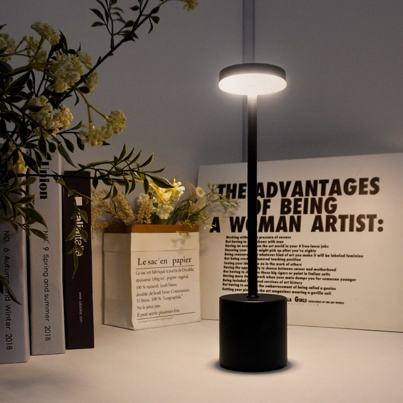LED Cordless Table Lamp,Rechargeable Battery Operated Lamp,Metal Stepless Dimmable Portable Indoor and Outdoor Night Light,for Home Office/Living Room/Restaurant/Study/Farmhouse