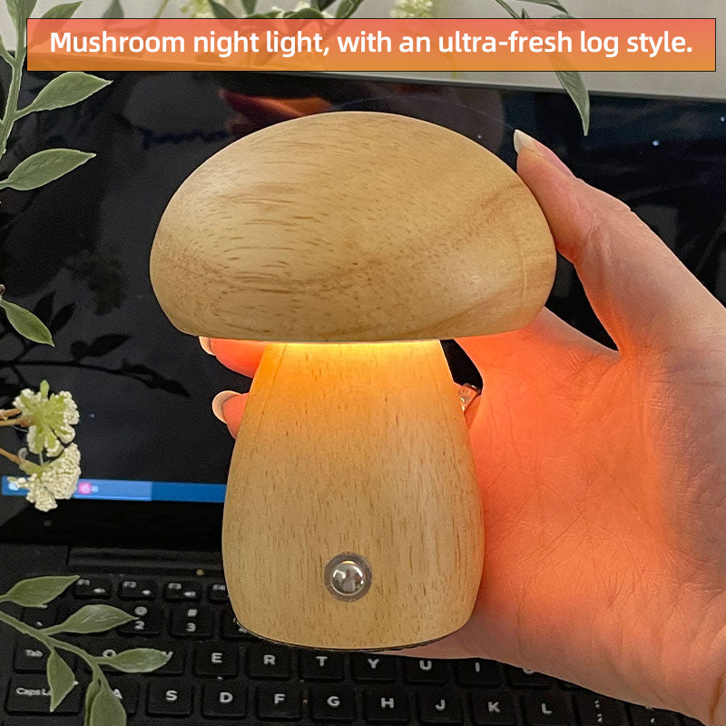 Mushroom Lamp, Rechargeable Portable Night Light Cute Small Nightstand Desk Lamp Suitable for Bedroom, Home Decor, Women, Baby, Kids, Gifts
