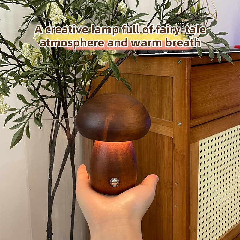Mushroom Lamp, Rechargeable Portable Night Light Cute Small Nightstand Desk Lamp Suitable for Bedroom, Home Decor, Women, Baby, Kids, Gifts