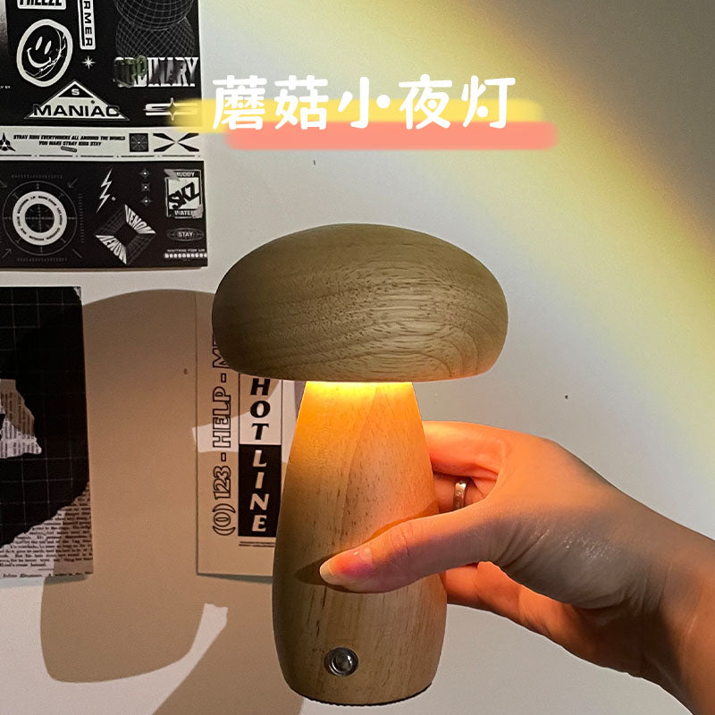 Mushroom Lamp, Rechargeable Portable Night Light Cute Small Nightstand Desk Lamp Suitable for Bedroom, Home Decor, Women, Baby, Kids, Gifts