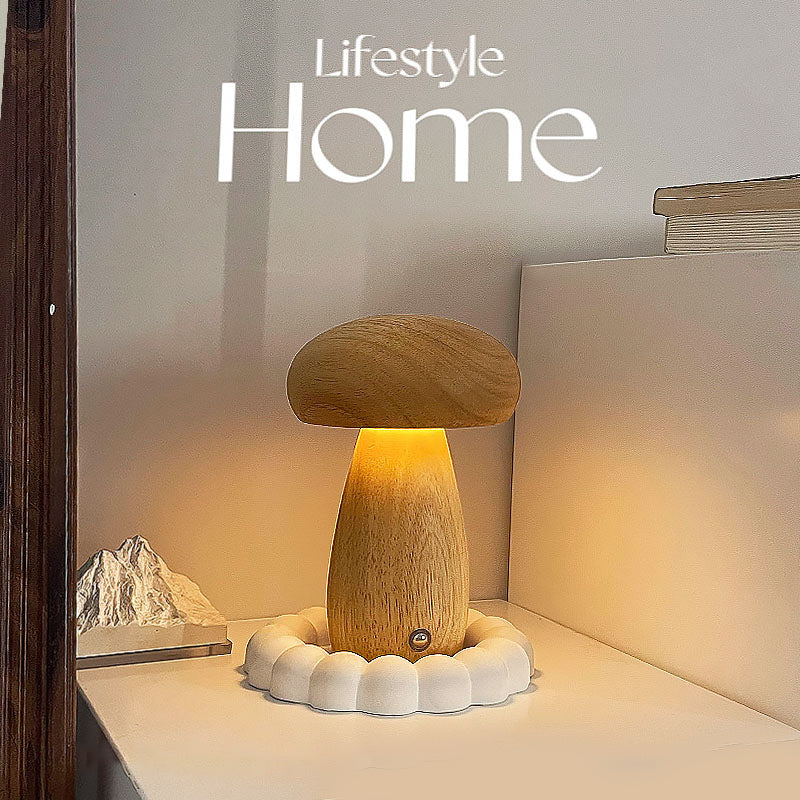 Mushroom Lamp, Rechargeable Portable Night Light Cute Small Nightstand Desk Lamp Suitable for Bedroom, Home Decor, Women, Baby, Kids, Gifts