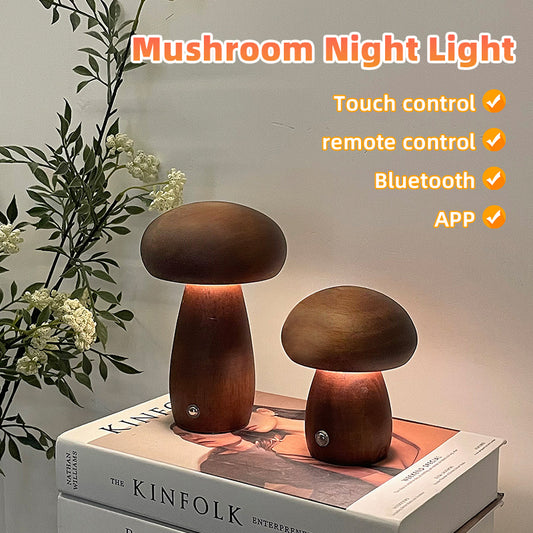 Mushroom Lamp, Rechargeable Portable Night Light Cute Small Nightstand Desk Lamp Suitable for Bedroom, Home Decor, Women, Baby, Kids, Gifts